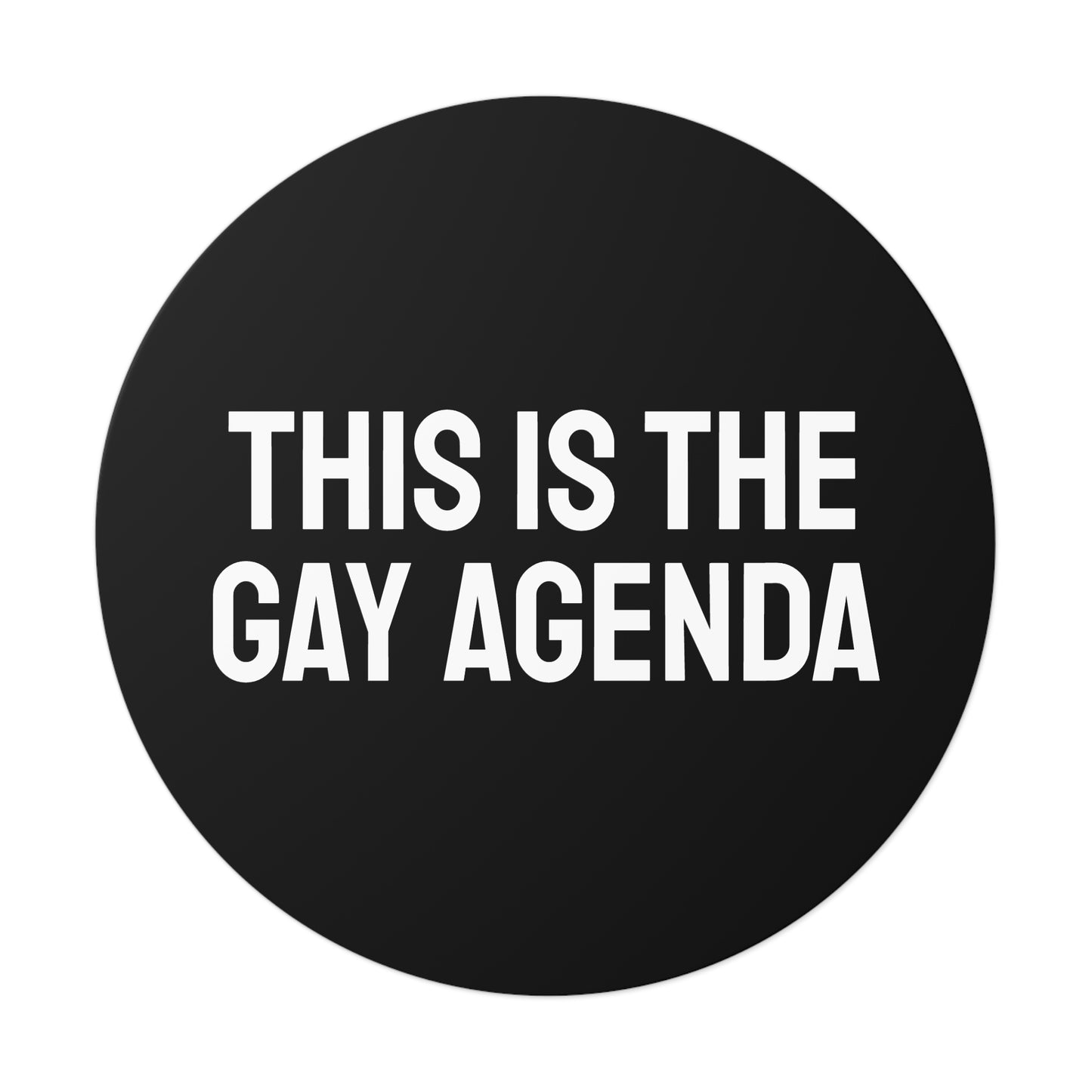 This Is The Gay Agenda - Round Vinyl Stickers