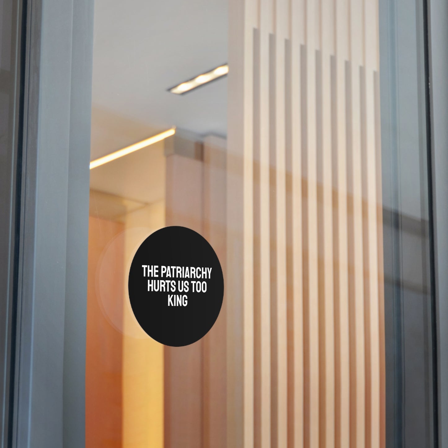 The Patriarchy Hurts Us Too King - Round Vinyl Stickers
