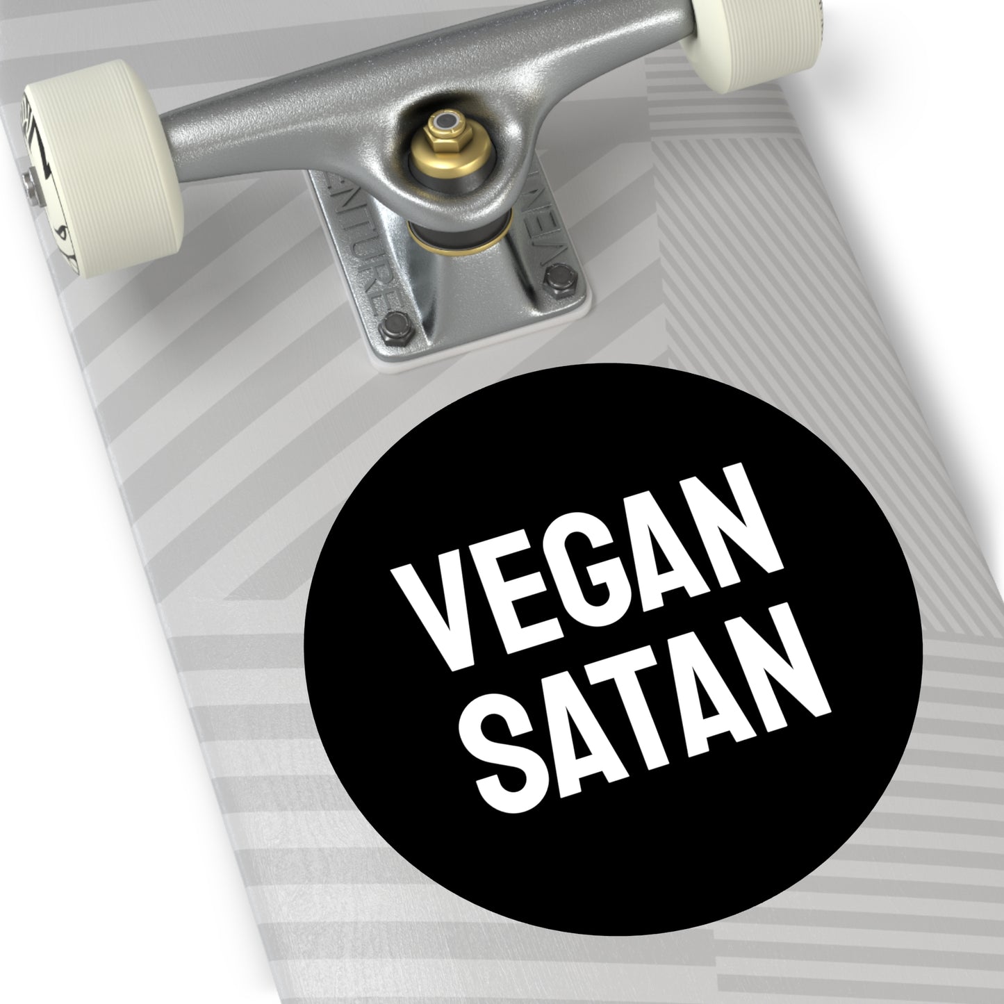 Vegan Satan - Round Vinyl Stickers