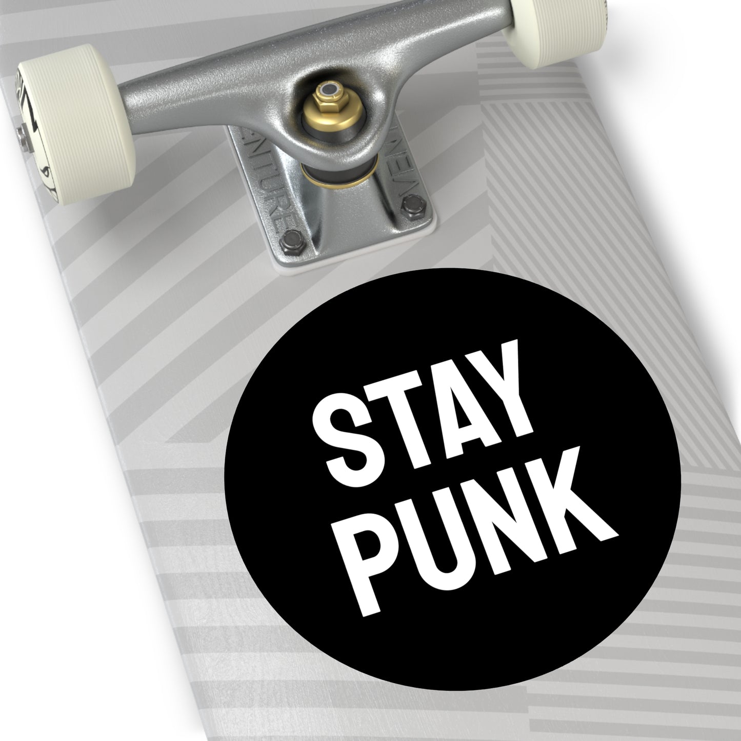 Stay Punk - Round Vinyl Stickers
