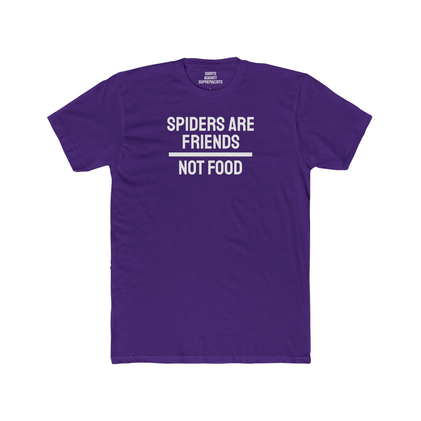 Spiders Are Friends Not Food - Unisex Cotton Crew Tee