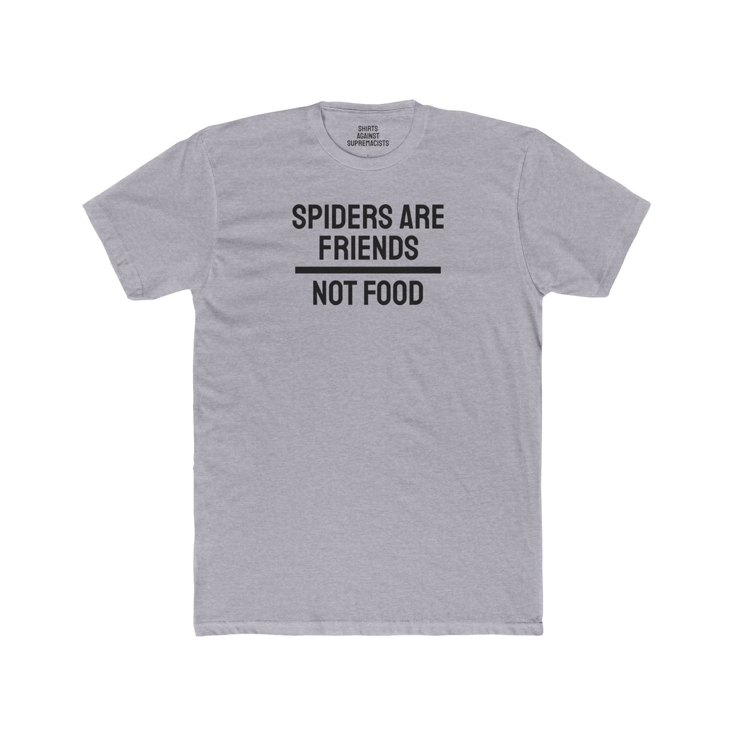 Spiders Are Friends Not Food - Unisex Cotton Crew Tee