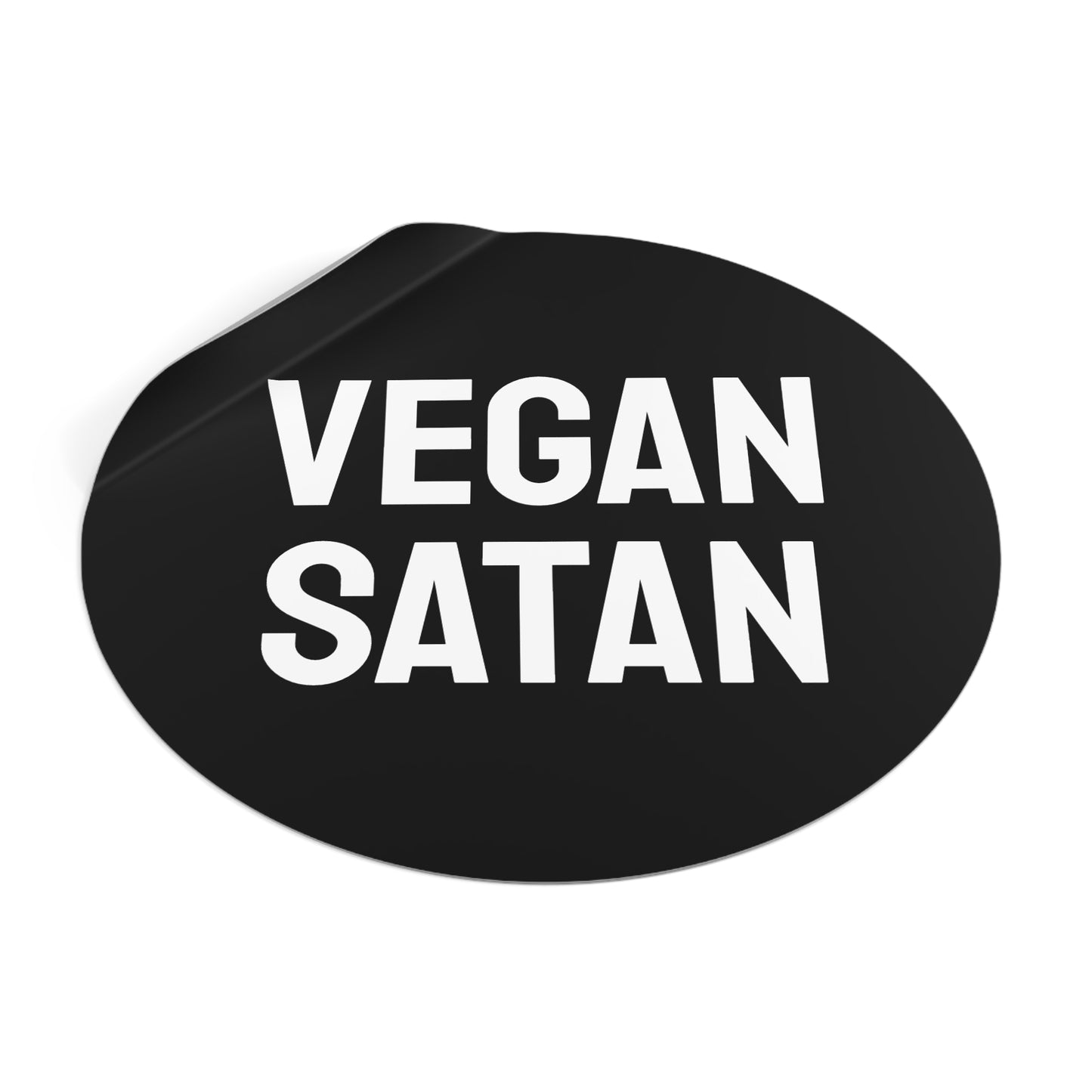 Vegan Satan - Round Vinyl Stickers