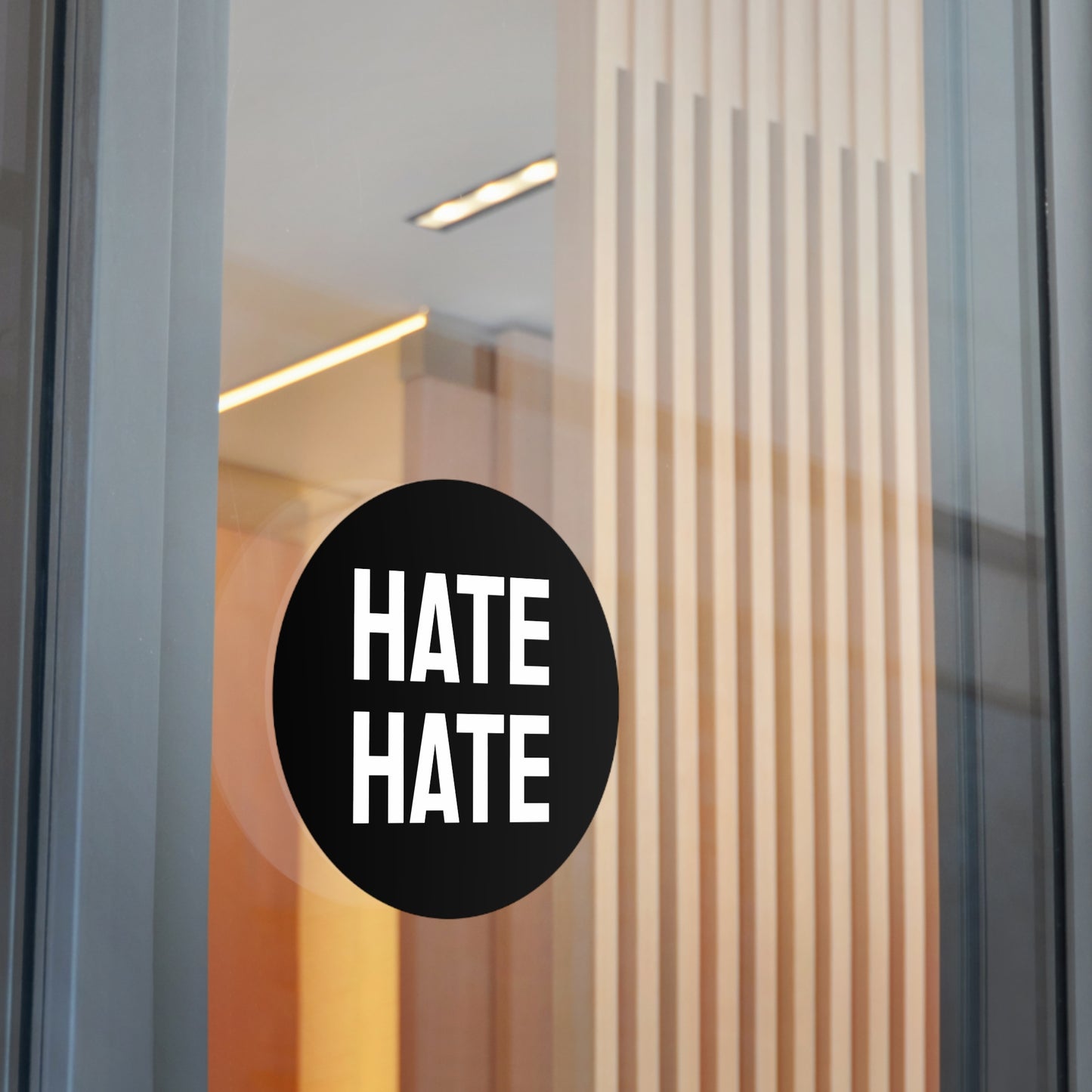 Hate Hate - Round Vinyl Stickers