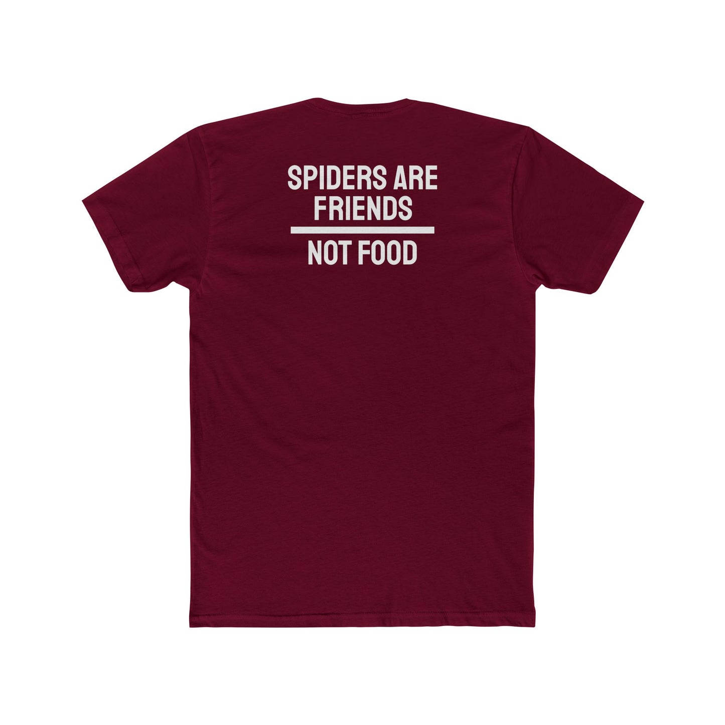 Spiders Are Friends Not Food - Unisex Cotton Crew Tee