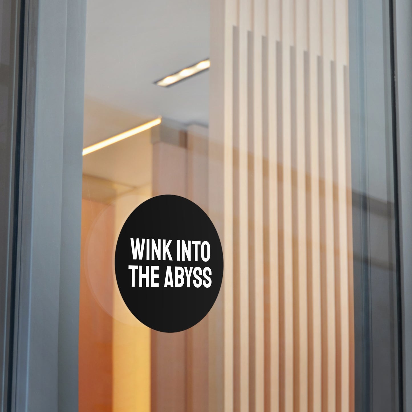 Wink Into The Abyss - Round Vinyl Stickers
