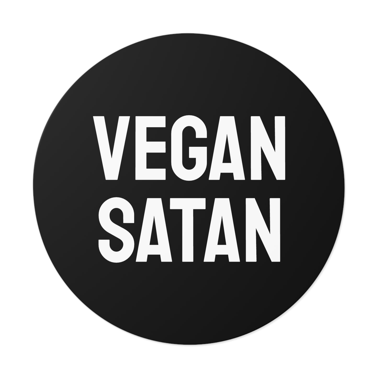 Vegan Satan - Round Vinyl Stickers