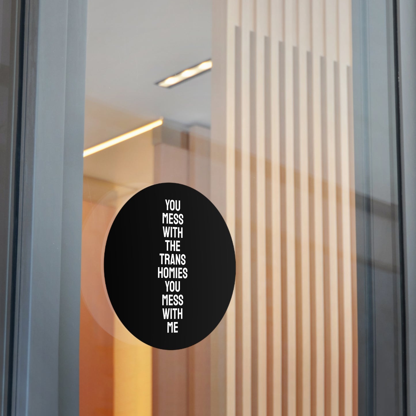 You Mess With The Trans Homies You Mess With Me - Round Vinyl Stickers