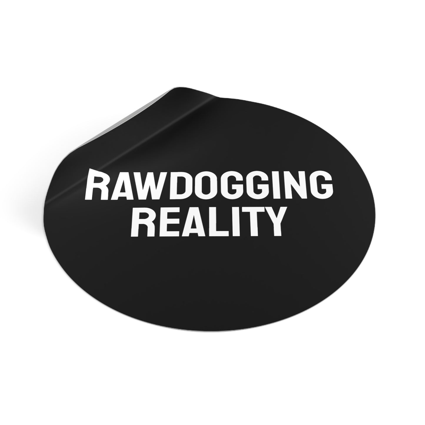 Rawdogging Reality - Round Vinyl Stickers