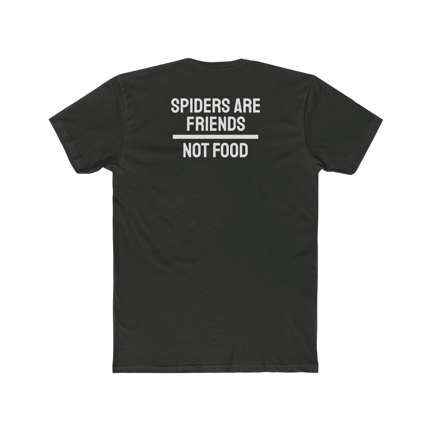 Spiders Are Friends Not Food - Unisex Cotton Crew Tee