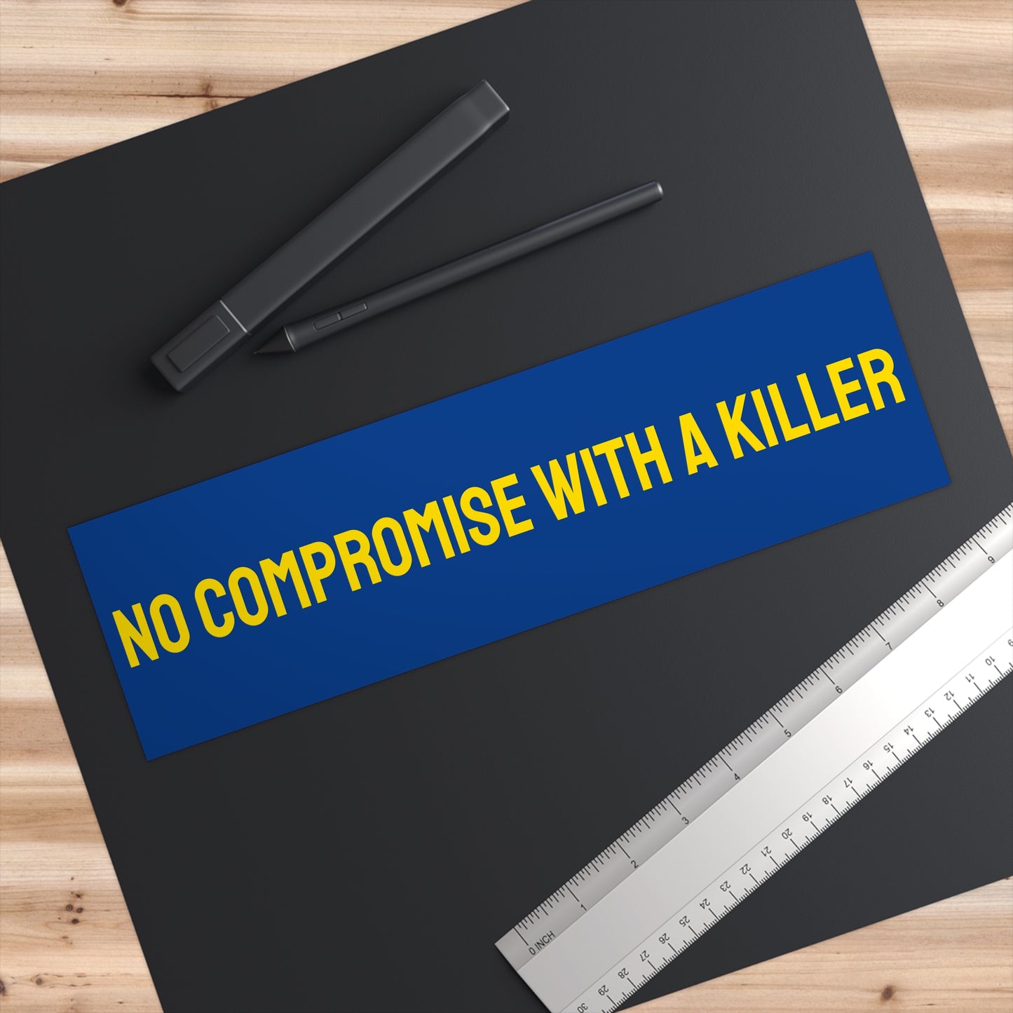 No Compromise With A Killer - Ukraine Bumper Sticker