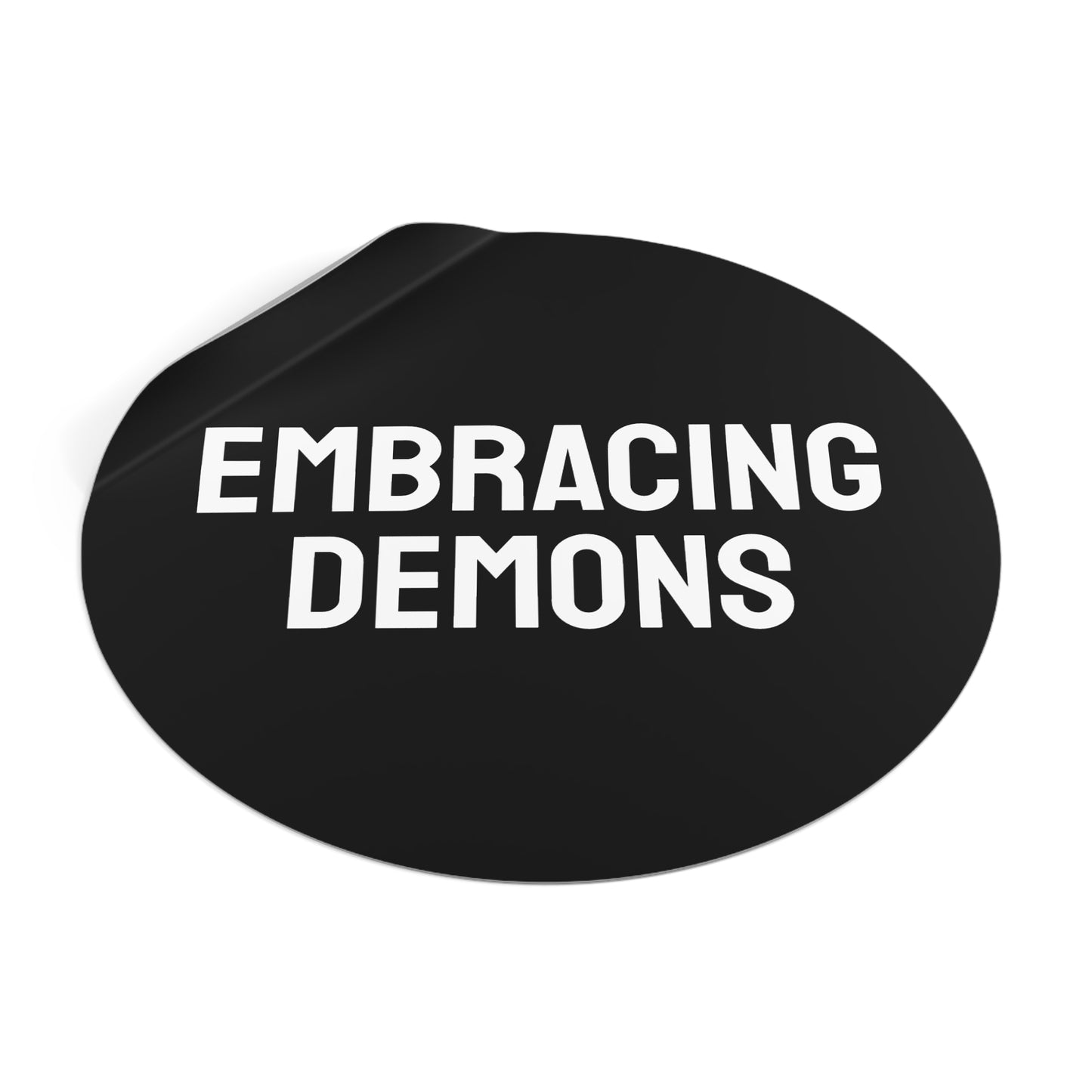 Embracing Demons - Round Vinyl Stickers
