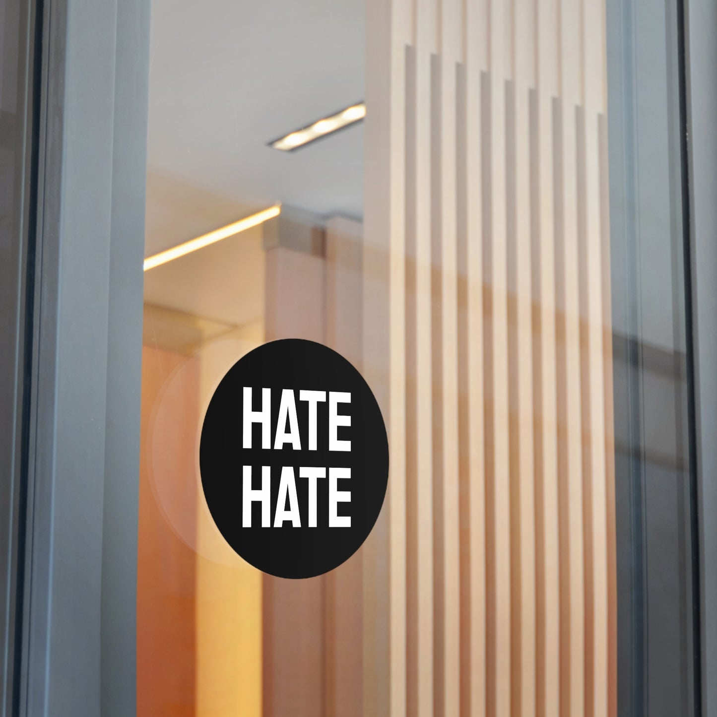 Hate Hate - Round Vinyl Stickers