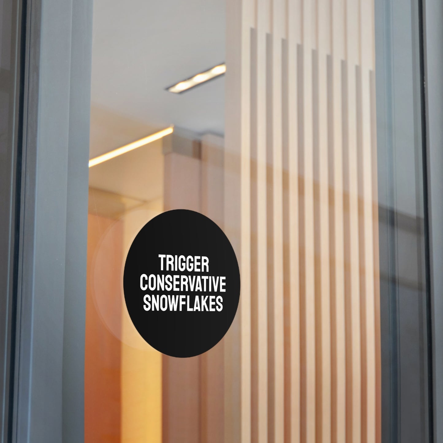 Trigger Conservative Snowflakes - Round Vinyl Stickers