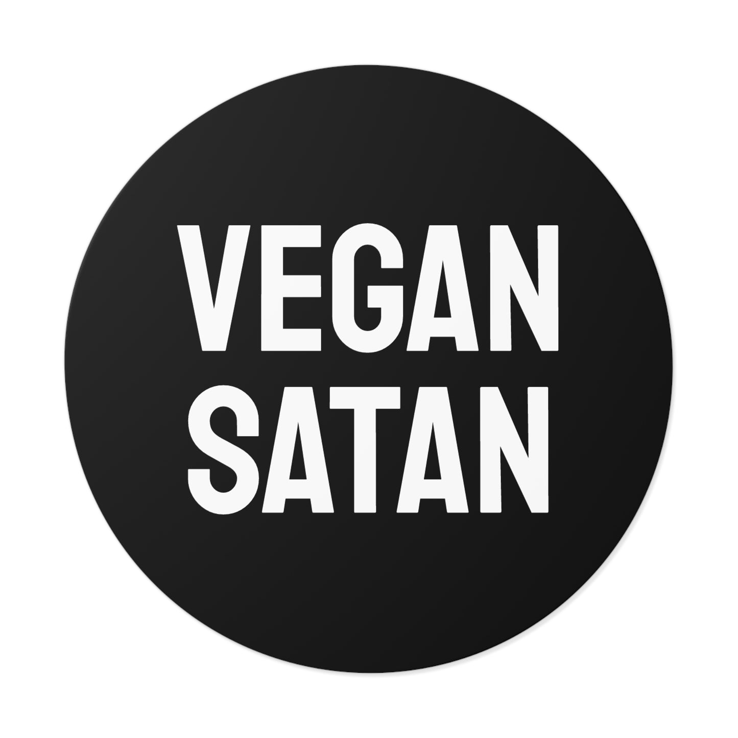 Vegan Satan - Round Vinyl Stickers