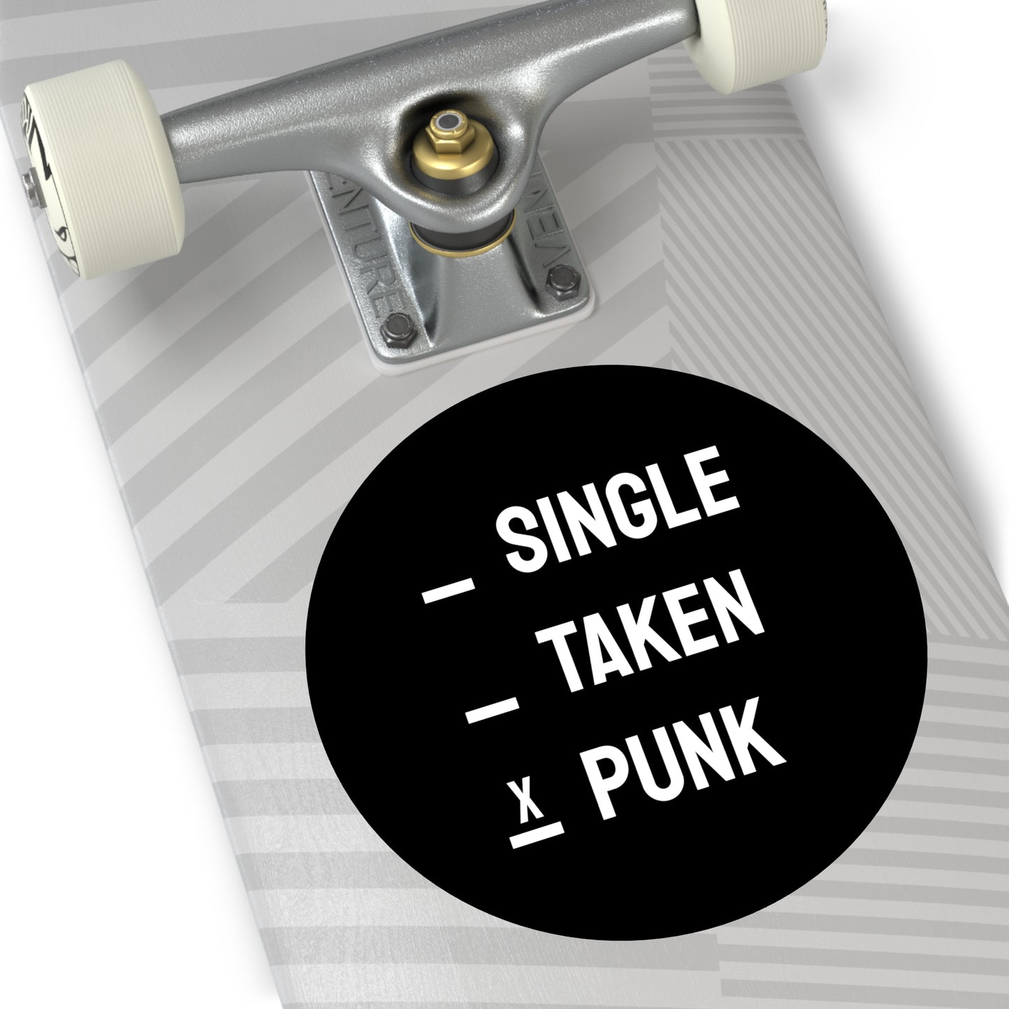Single Taken Punk - Round Vinyl Stickers
