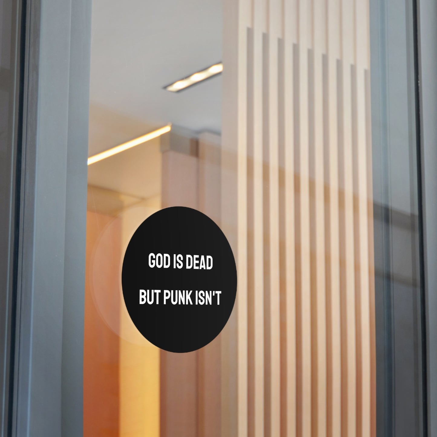God Is Dead But Punk Isn't - Round Vinyl Stickers