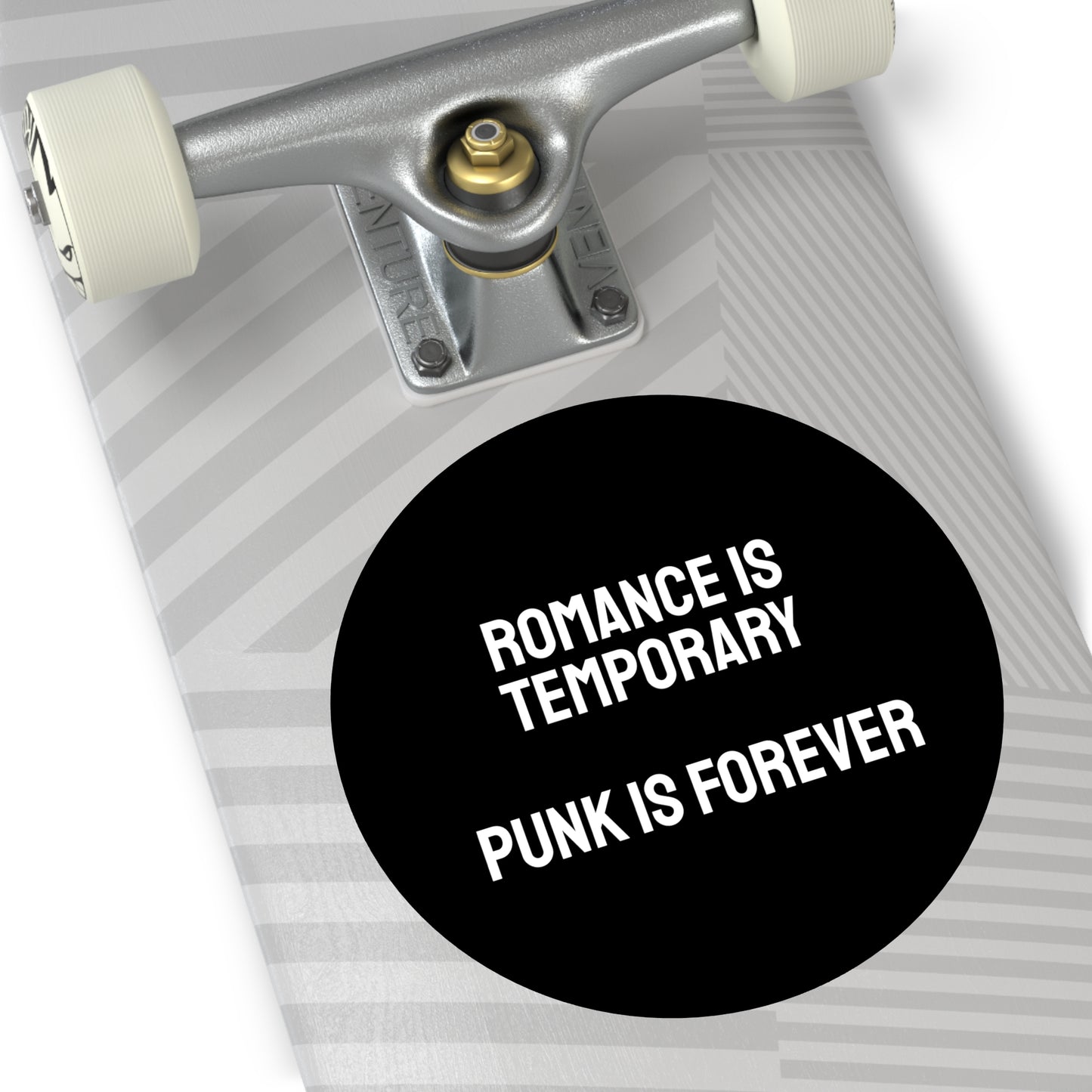 Romance Is Temporary Punk Is Forever - Round Vinyl Stickers