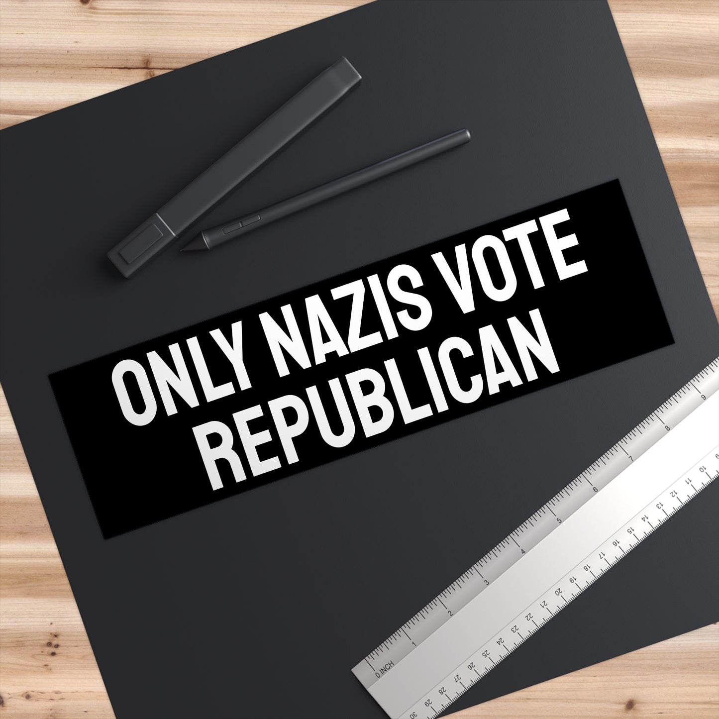 Only Nazis Vote Republican - Bumper Sticker