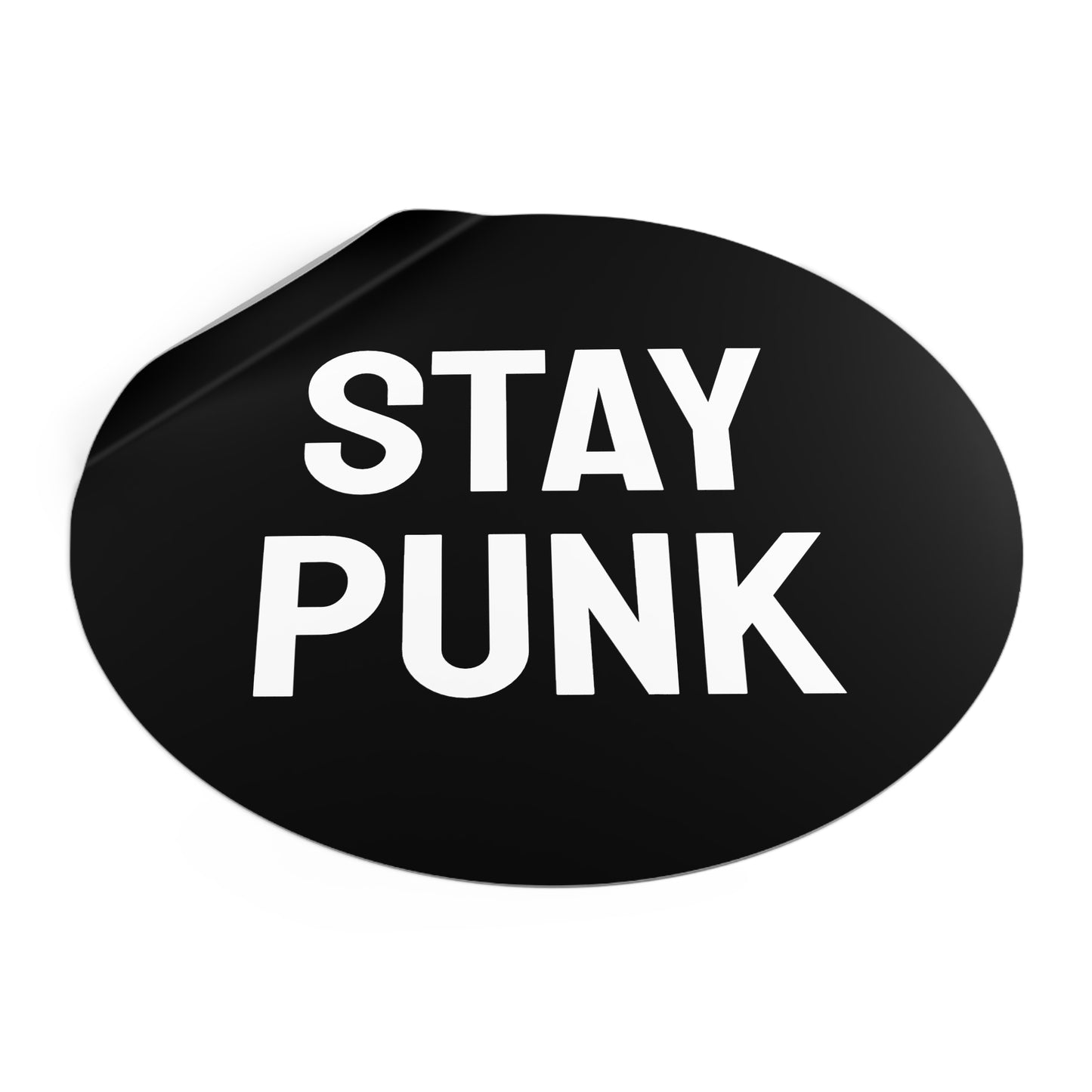 Stay Punk - Round Vinyl Stickers