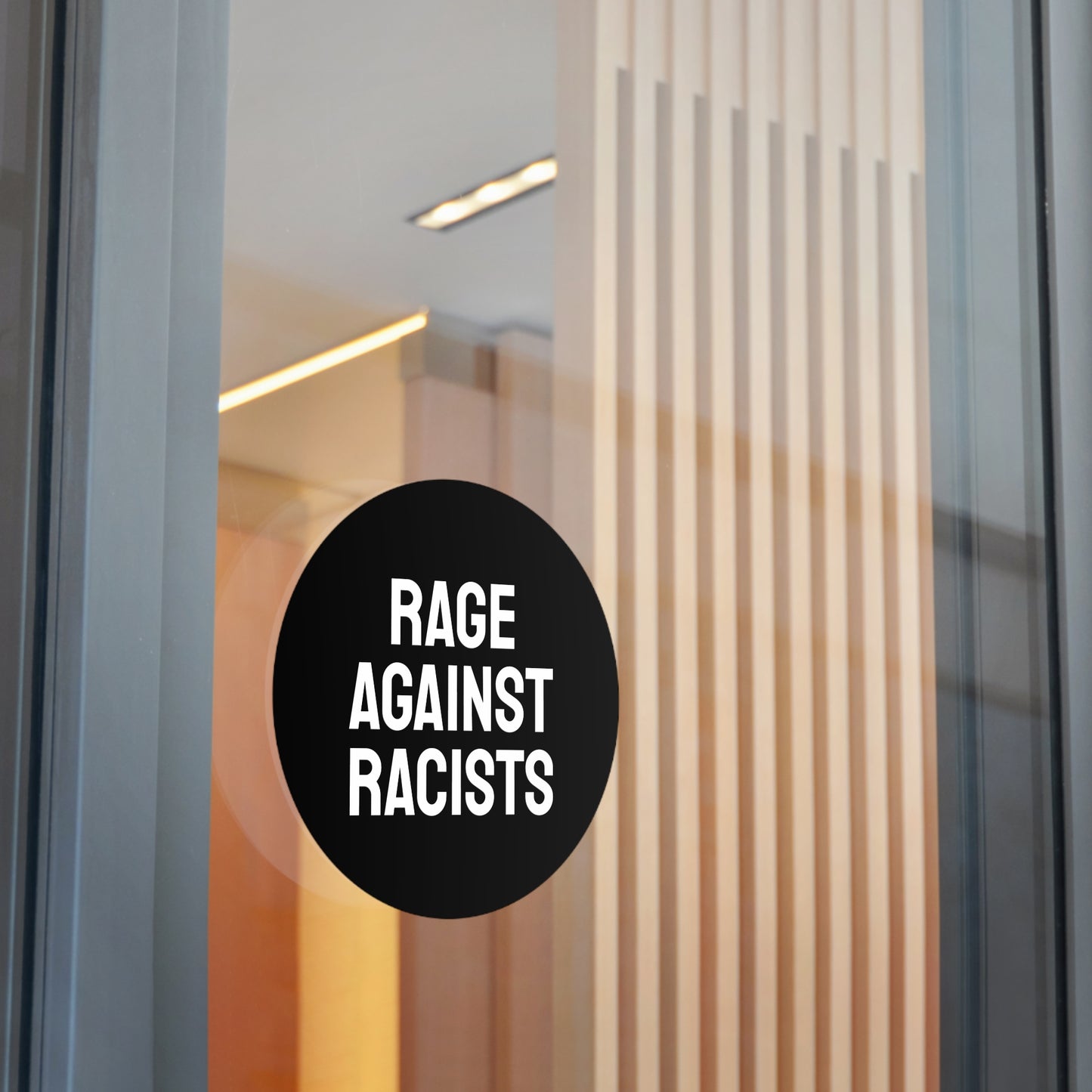 Rage Against Racists - Round Vinyl Stickers