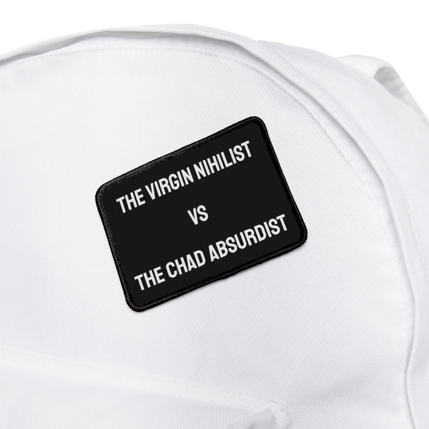 The Virgin Nihilist Vs The Chad Absurdist - Iron-On Patch