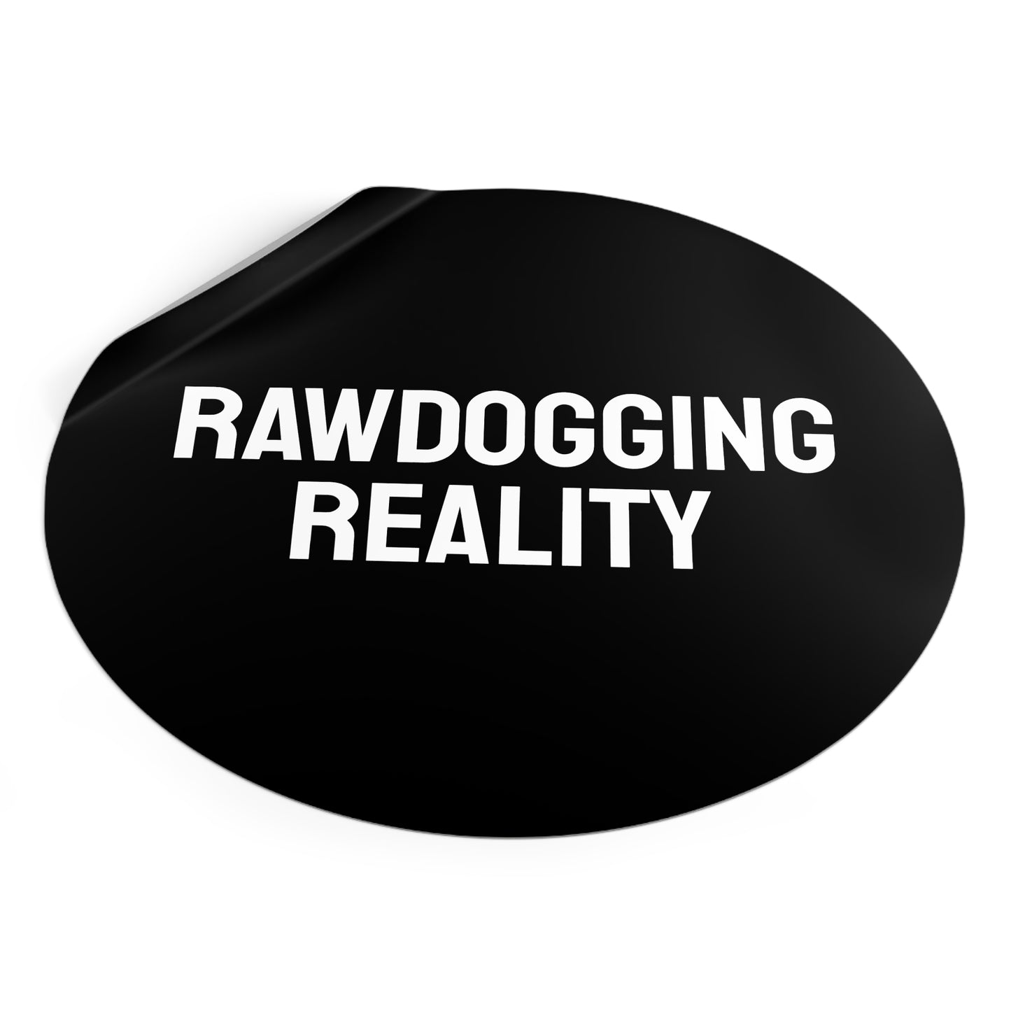 Rawdogging Reality - Round Vinyl Stickers
