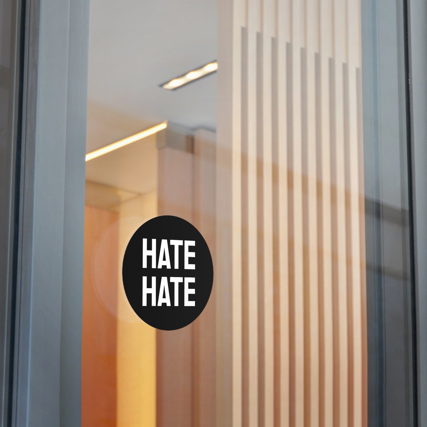 Hate Hate - Round Vinyl Stickers