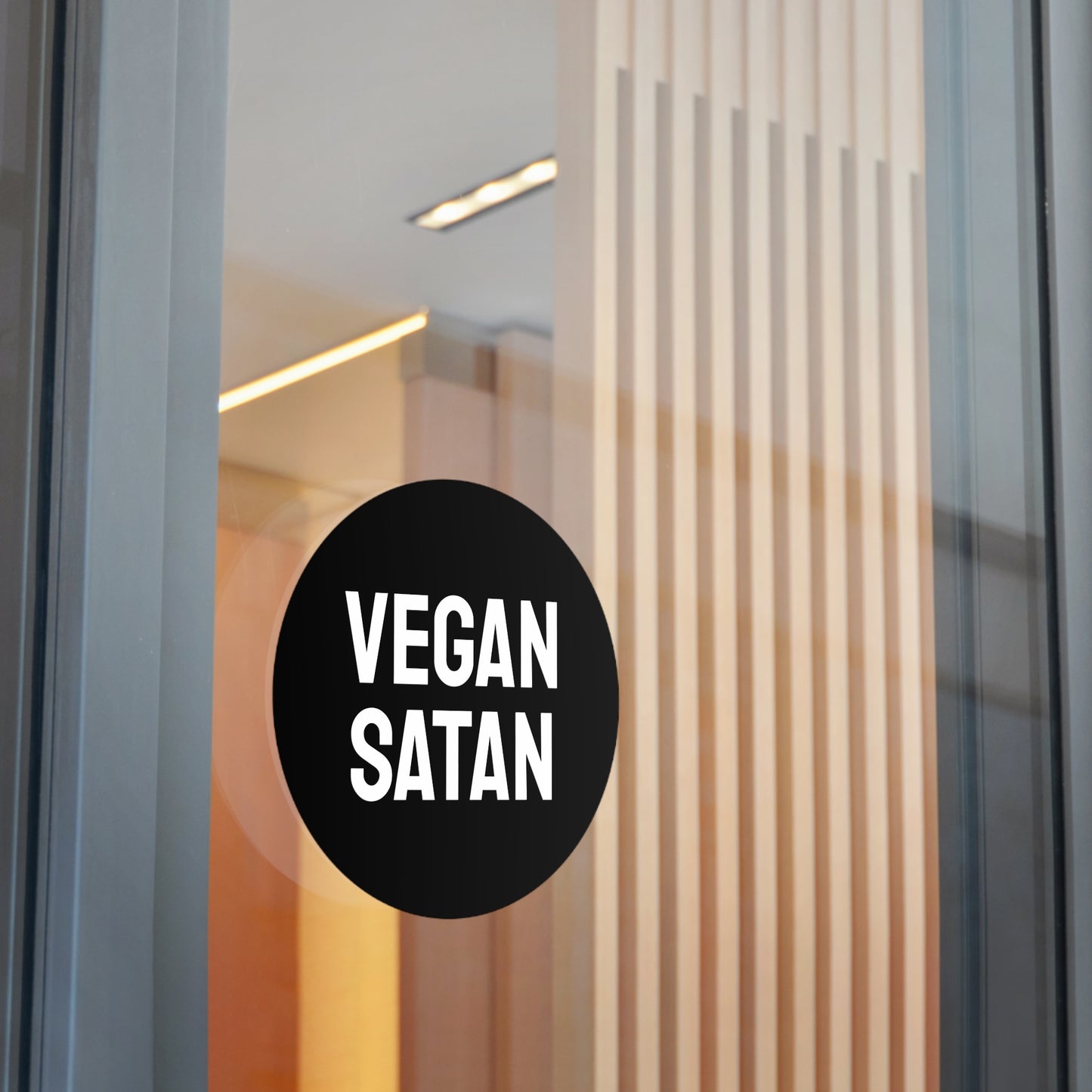 Vegan Satan - Round Vinyl Stickers