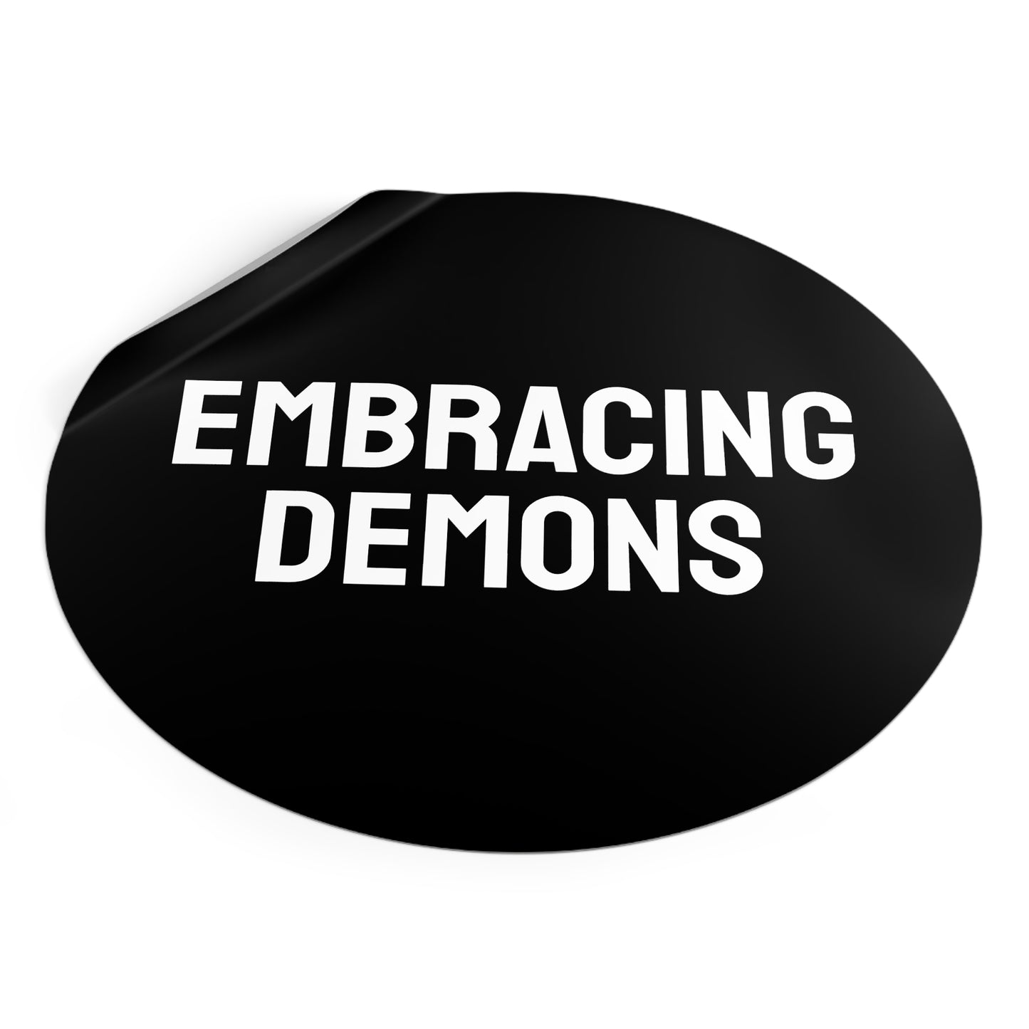 Embracing Demons - Round Vinyl Stickers