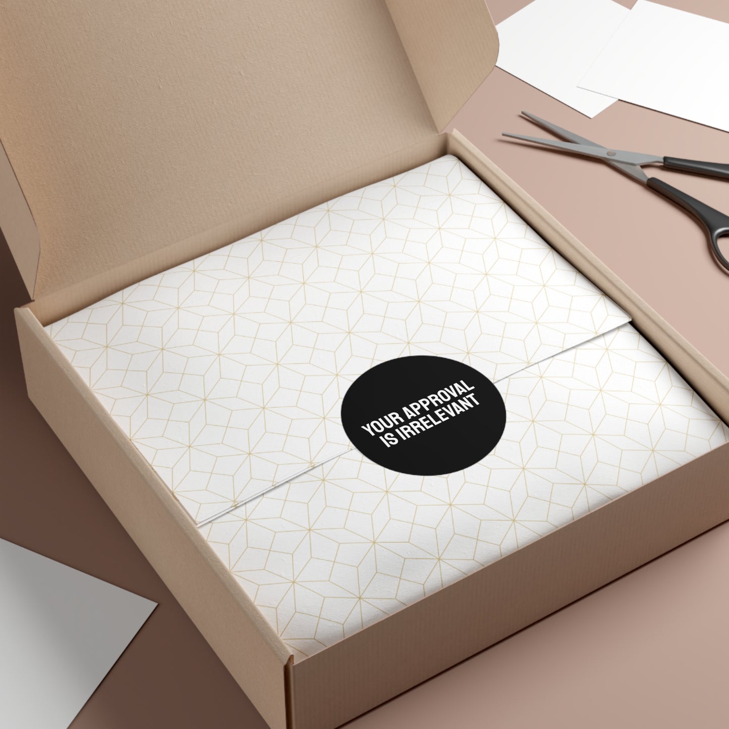 Your Approval Is Irrelevant - Round Vinyl Stickers