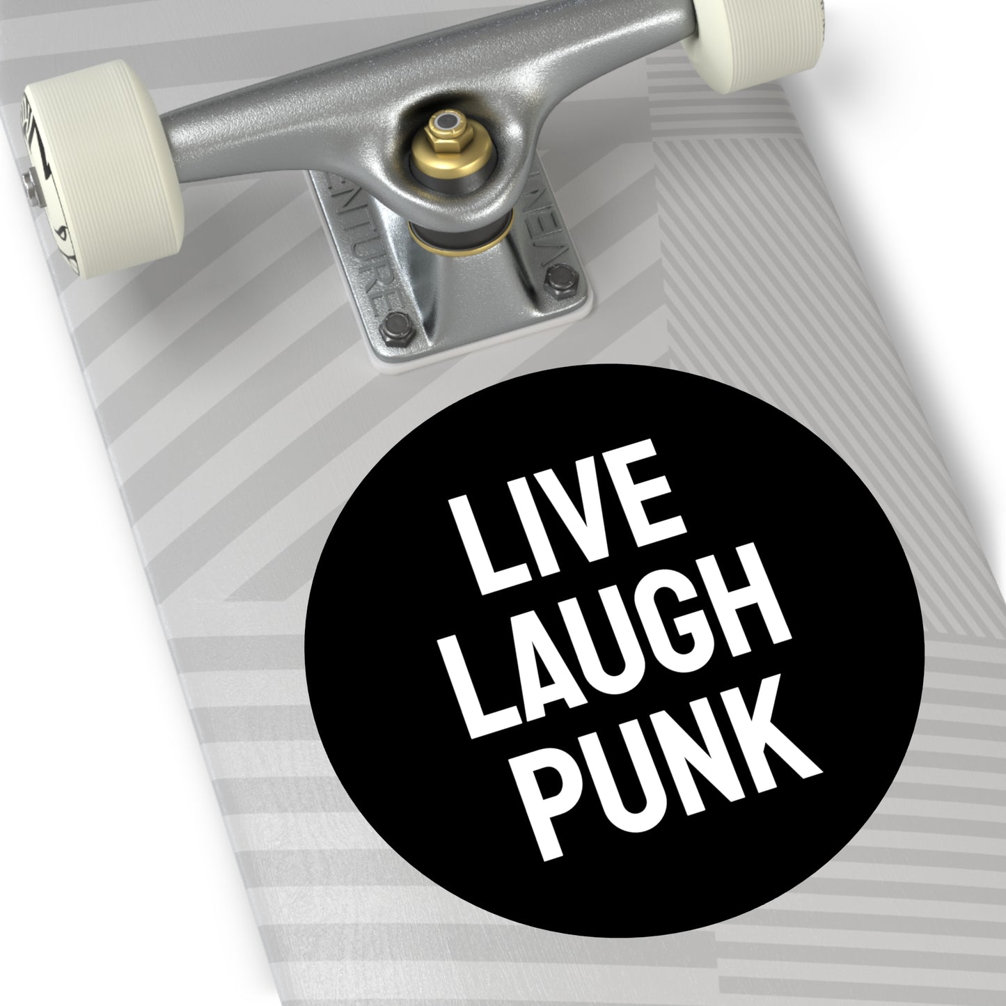 Live Laugh Punk - Round Vinyl Stickers