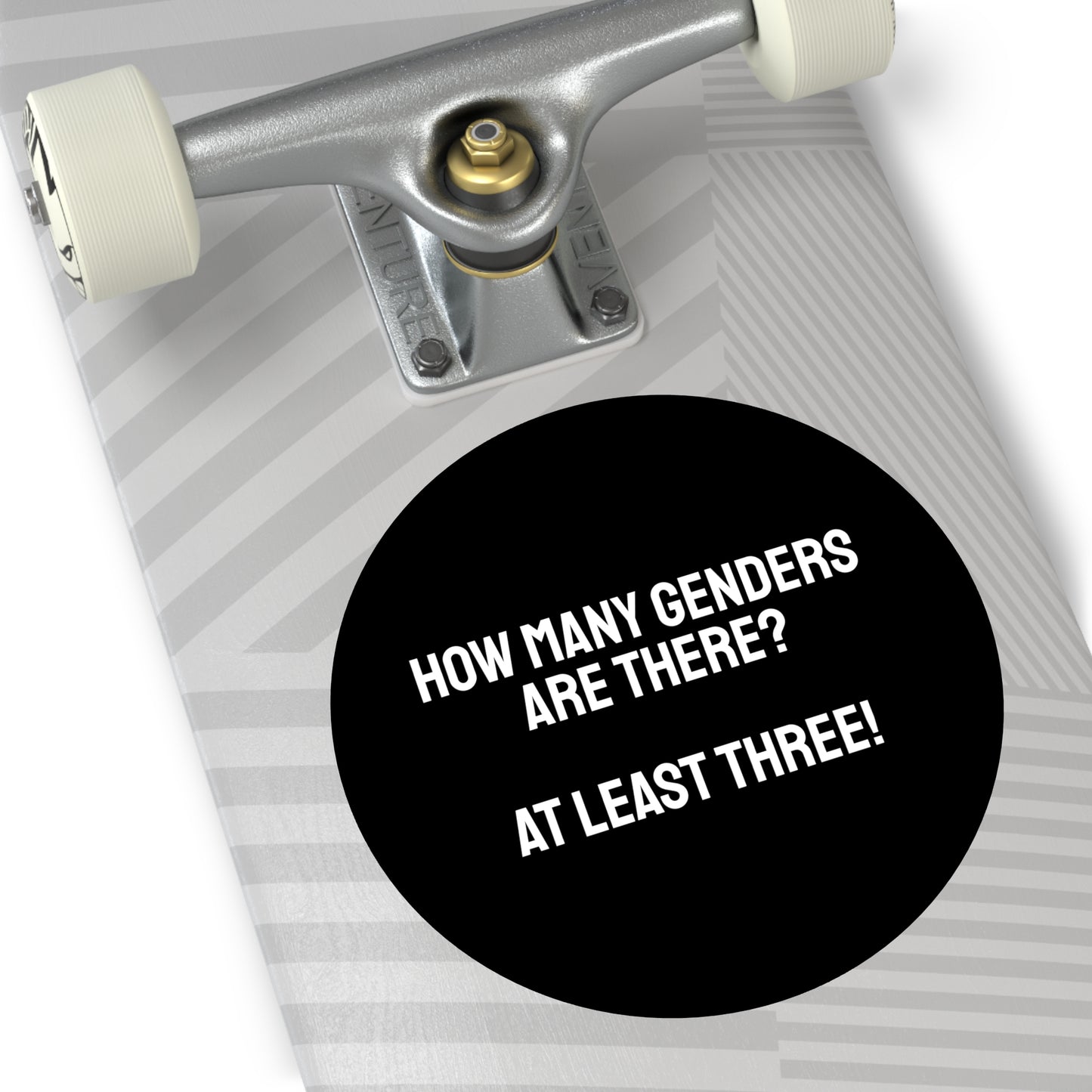How Many Genders Are There? At Least Three! - Round Vinyl Stickers