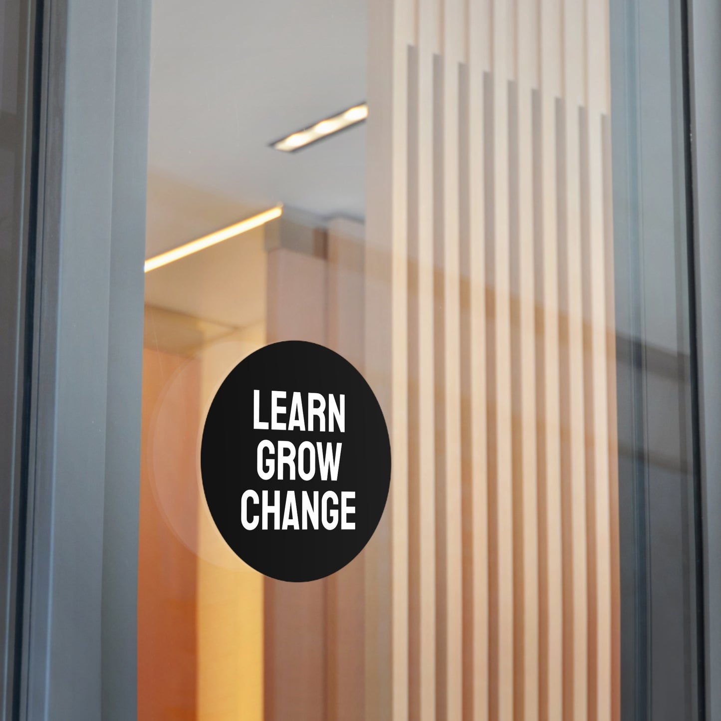 Learn Grow Change - Round Vinyl Stickers