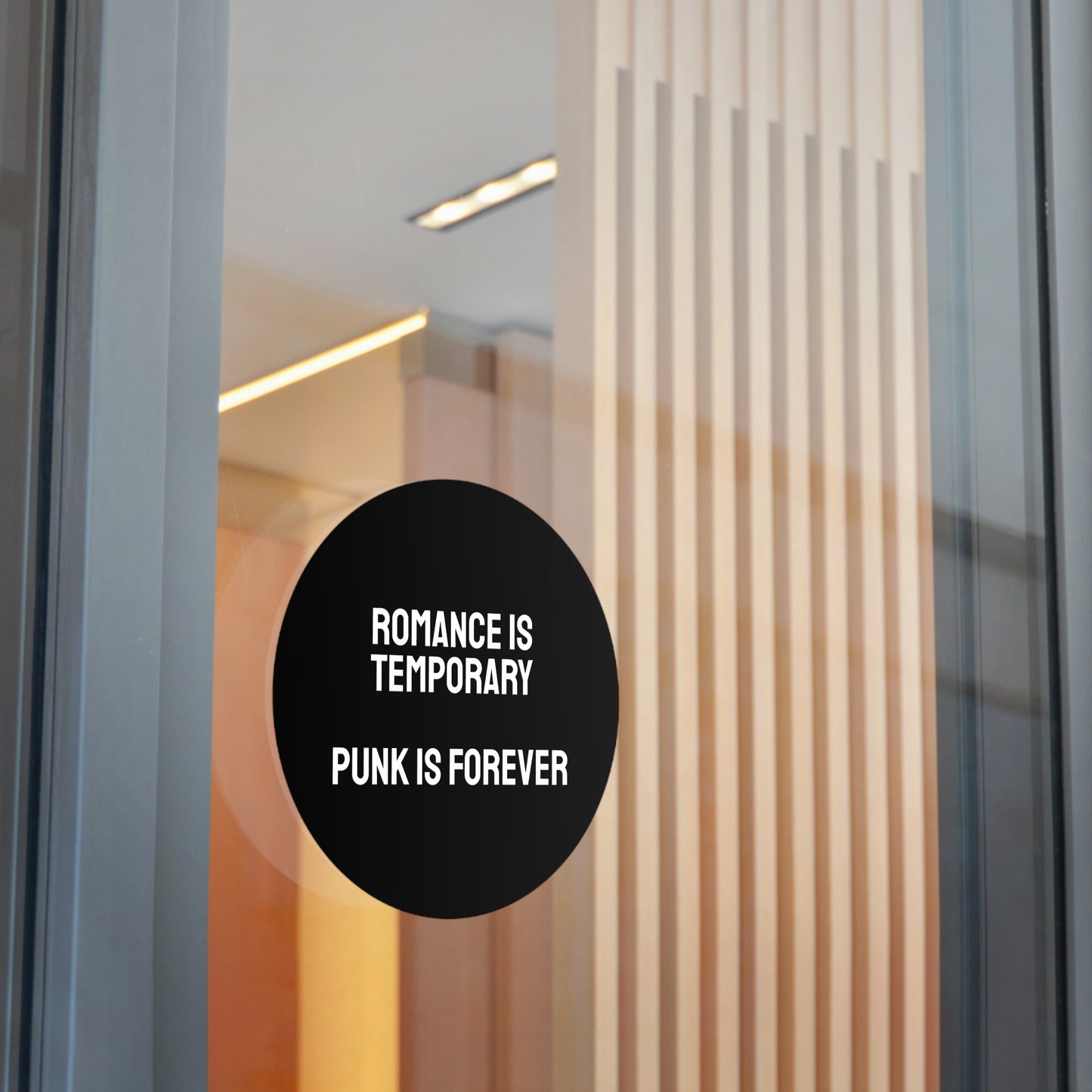 Romance Is Temporary Punk Is Forever - Round Vinyl Stickers