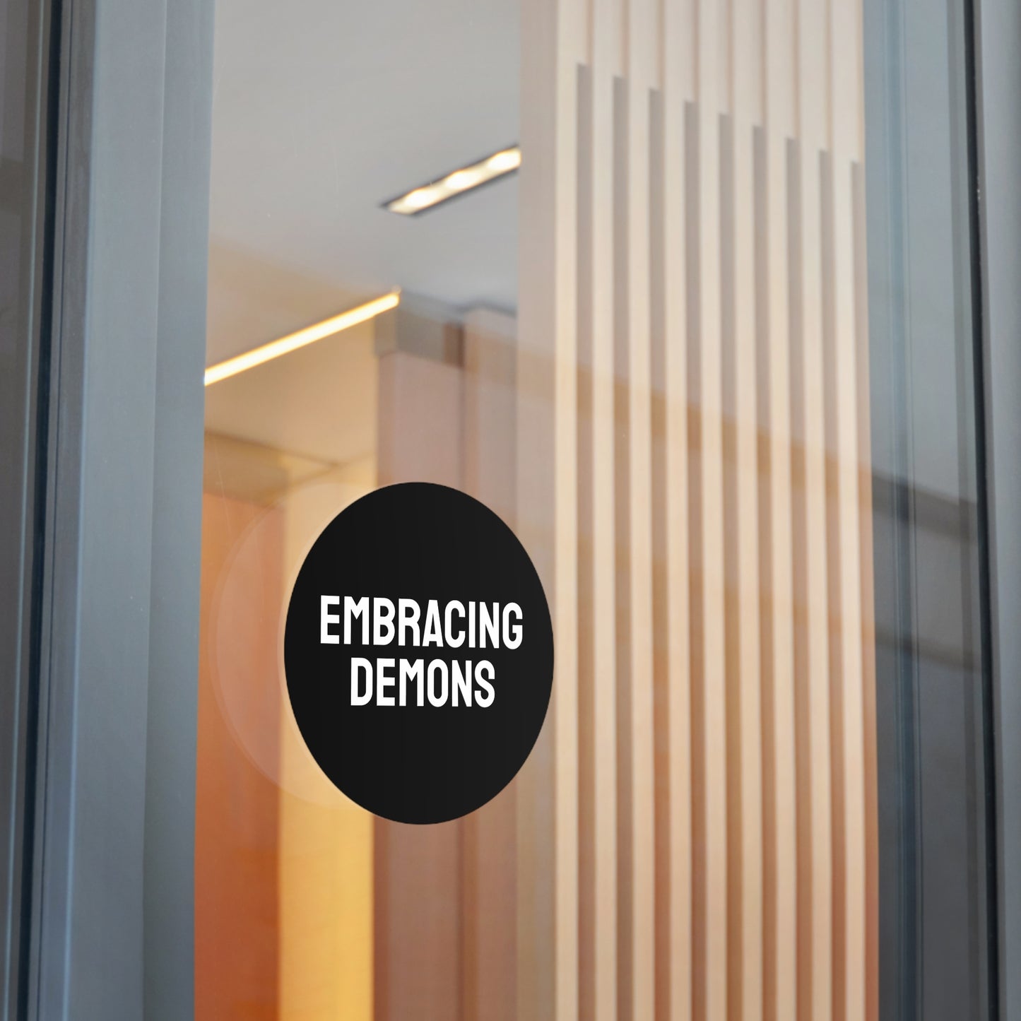 Embracing Demons - Round Vinyl Stickers