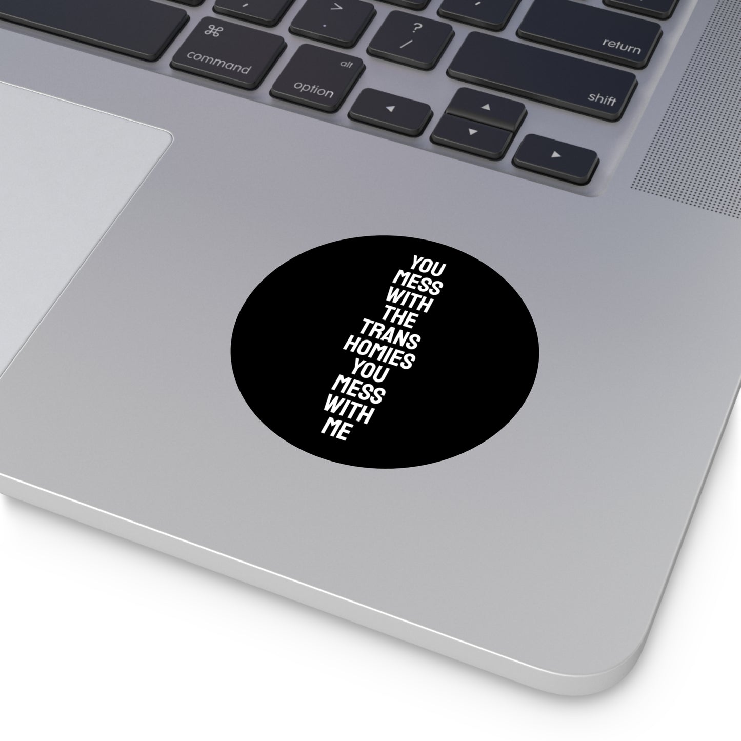 You Mess With The Trans Homies You Mess With Me - Round Vinyl Stickers