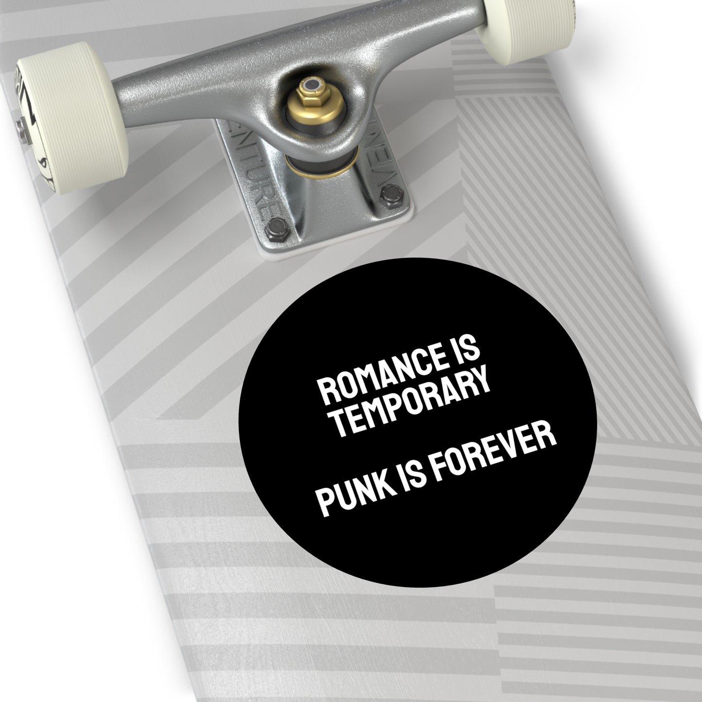 Romance Is Temporary Punk Is Forever - Round Vinyl Stickers
