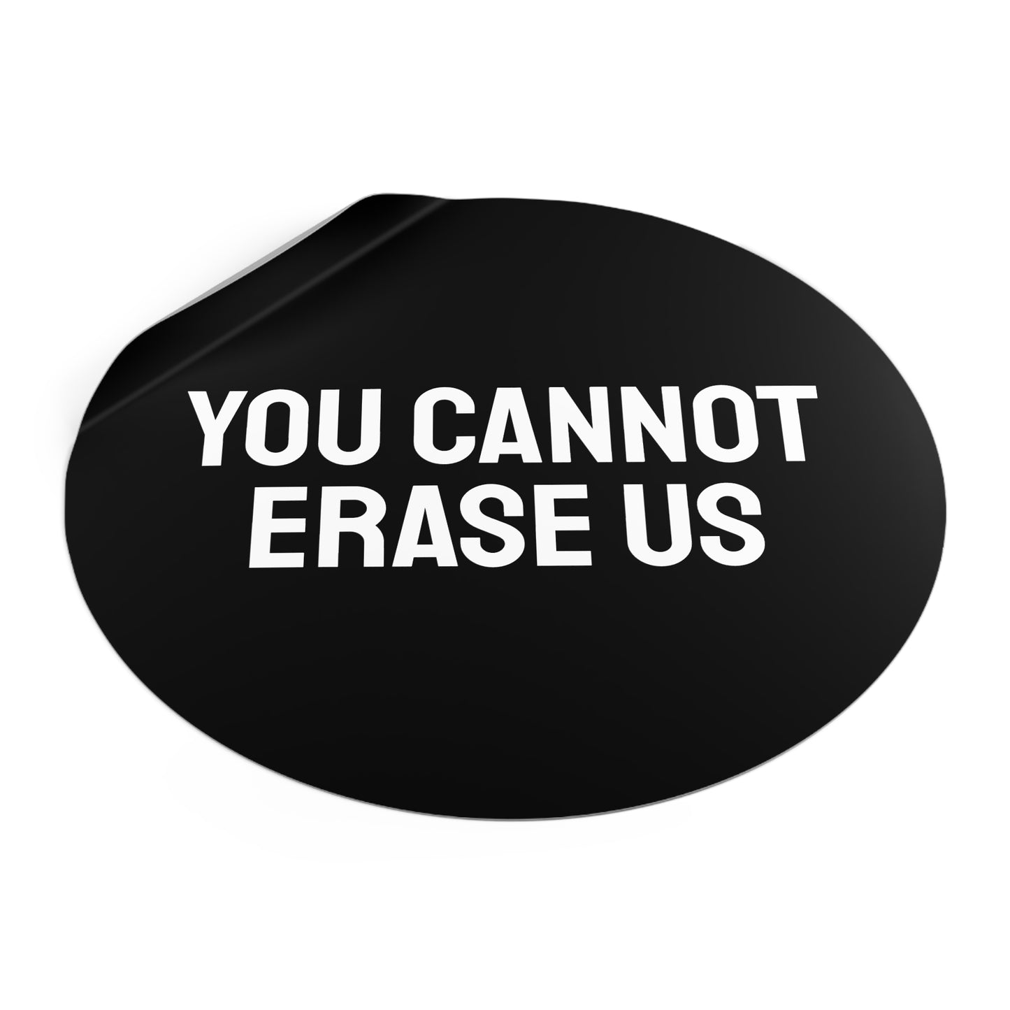 You Cannot Erase Us - Round Vinyl Stickers