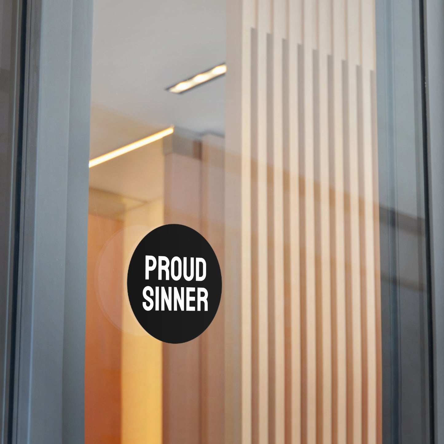Proud Sinner - Round Vinyl Stickers