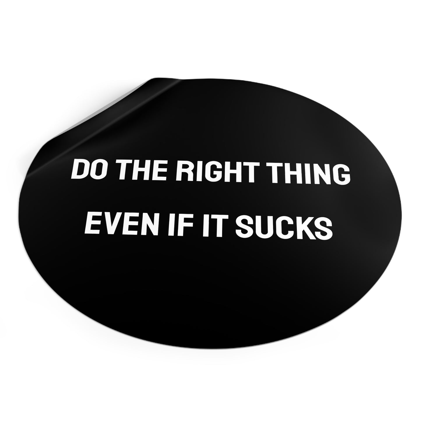Do The Right Thing Even If It Sucks - Round Vinyl Stickers