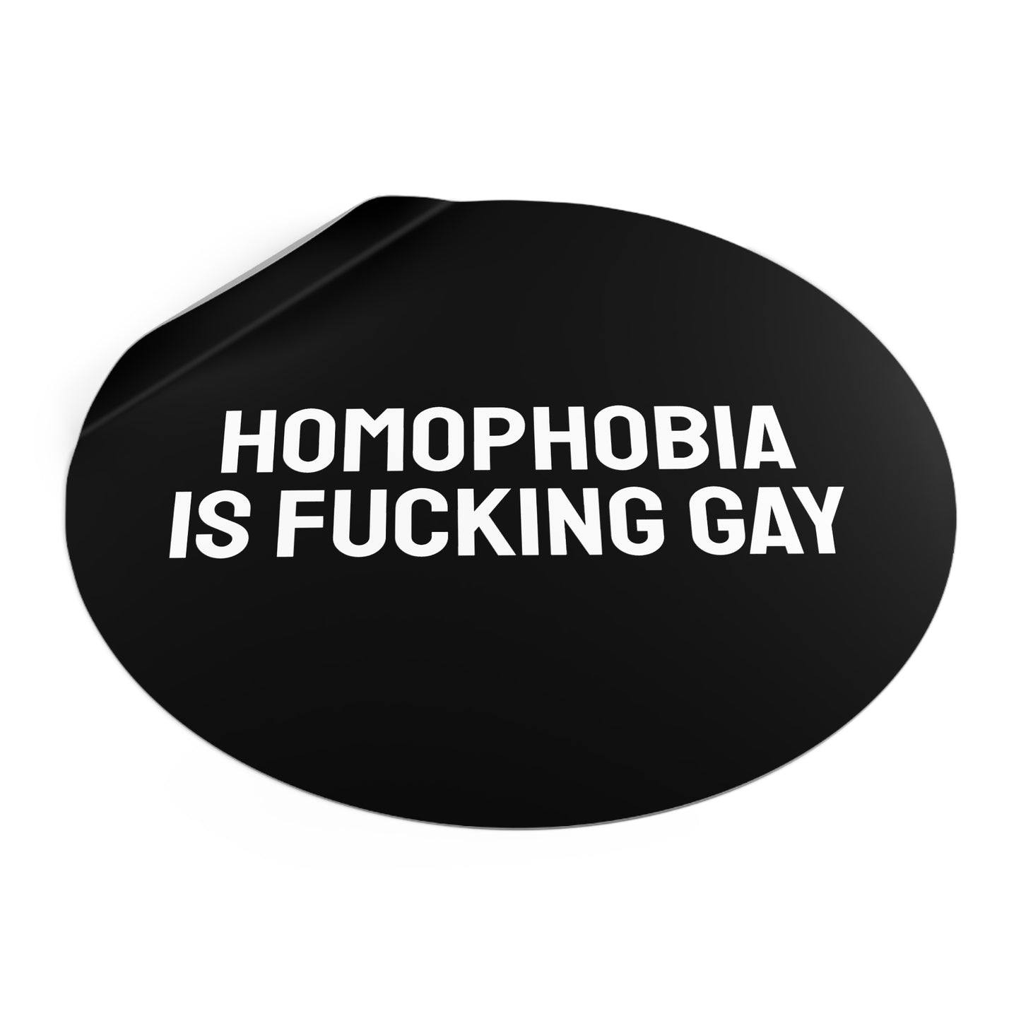 Homophobia Is Fucking Gay - Round Vinyl Stickers