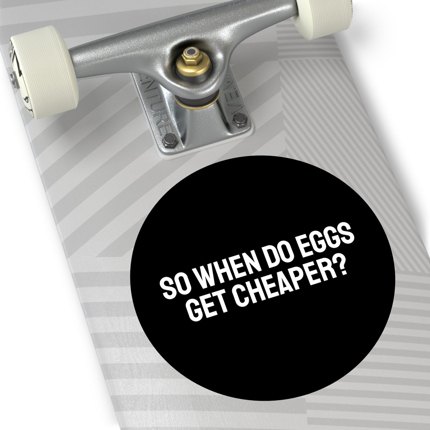 So When Do Eggs Get Cheaper - Round Vinyl Stickers
