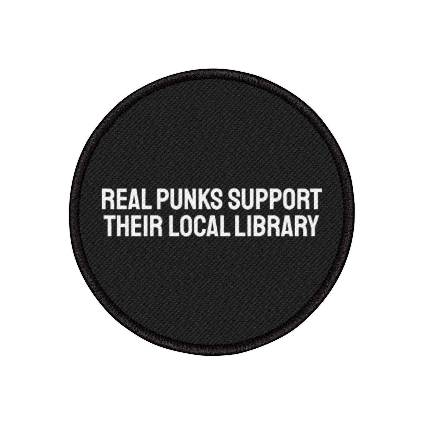 Real Punks Support Their Local Library - Iron-On Patch