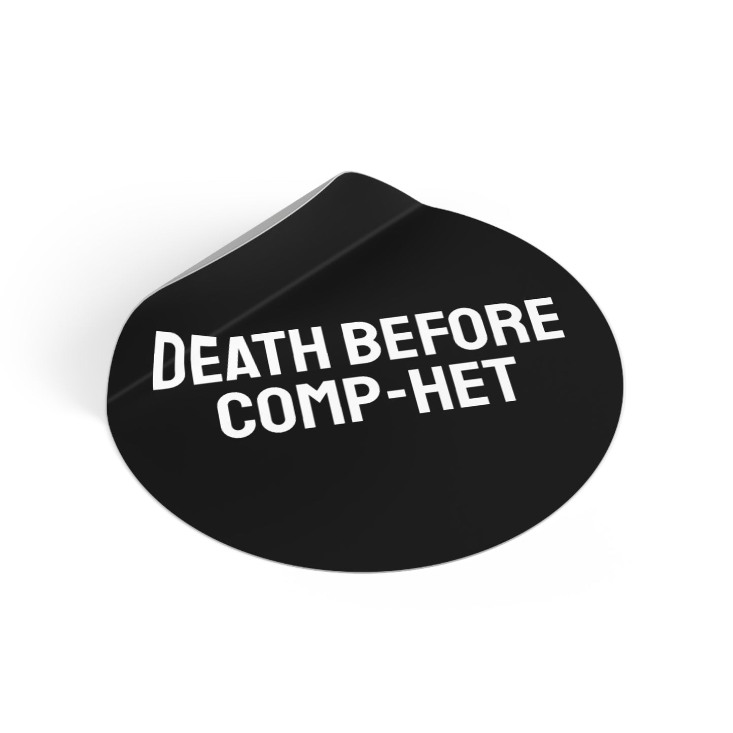 Death Before Comp-Het - Round Vinyl Stickers