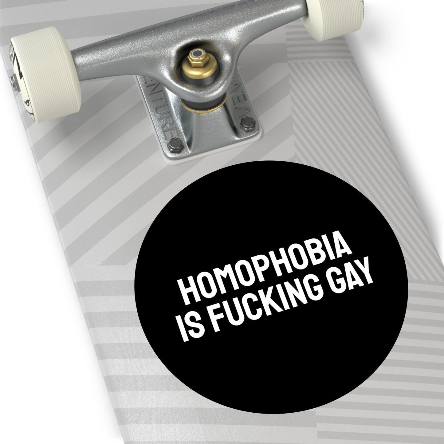 Homophobia Is Fucking Gay - Round Vinyl Stickers