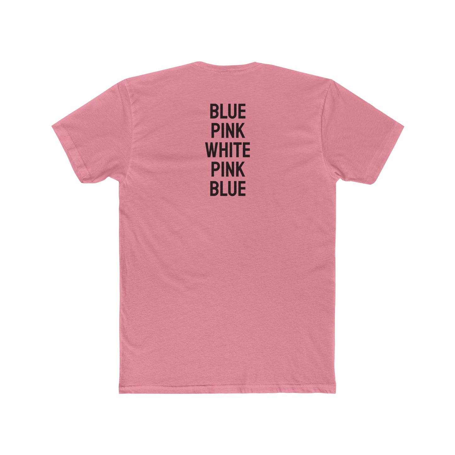 Blue Pink White Pink Blue - Covert Trans Flag Unisex Cotton Crew Tee