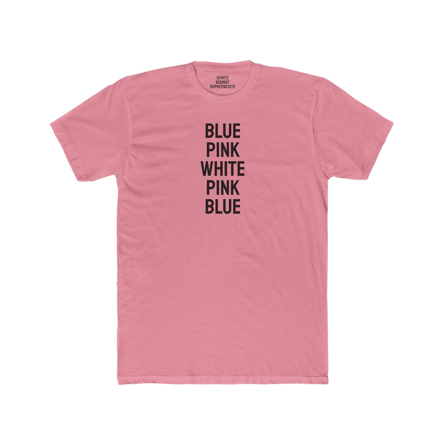 Blue Pink White Pink Blue - Covert Trans Flag Unisex Cotton Crew Tee