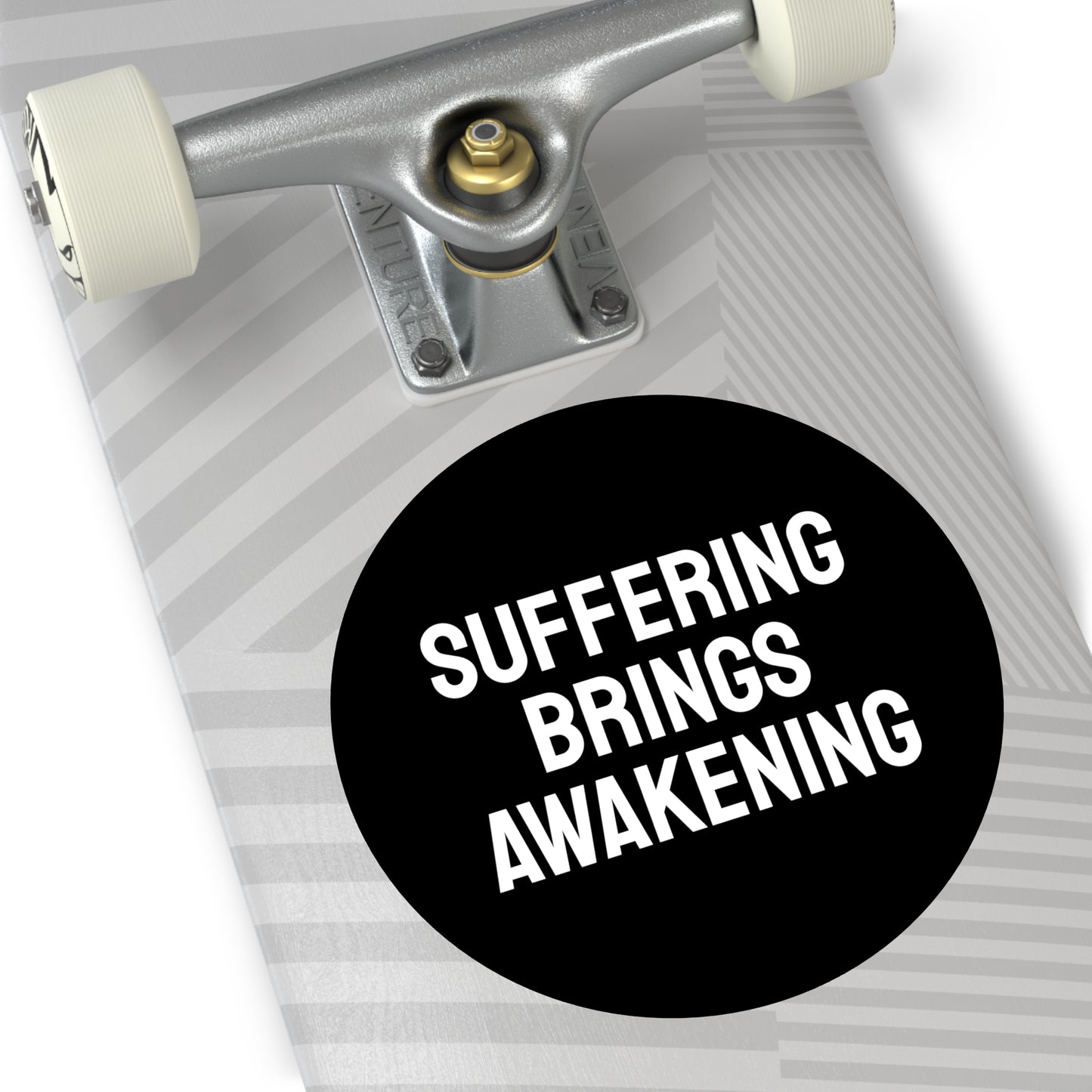 Suffering Brings Awakening - Round Vinyl Stickers