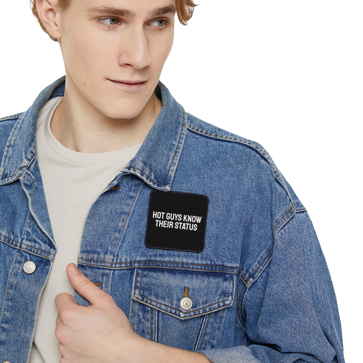 Hot Guys Know Their Status - Iron-On Patch